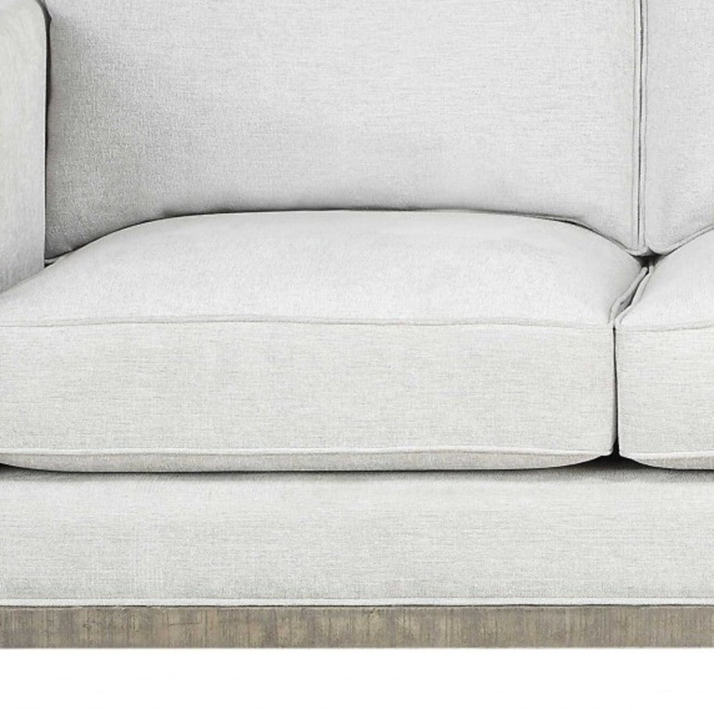 Modway Furniture 38" Chic White Fabric Sofa with Stylish Black and Gray Legs for Modern Living Room Elegance - 348643-HOMEROOTS