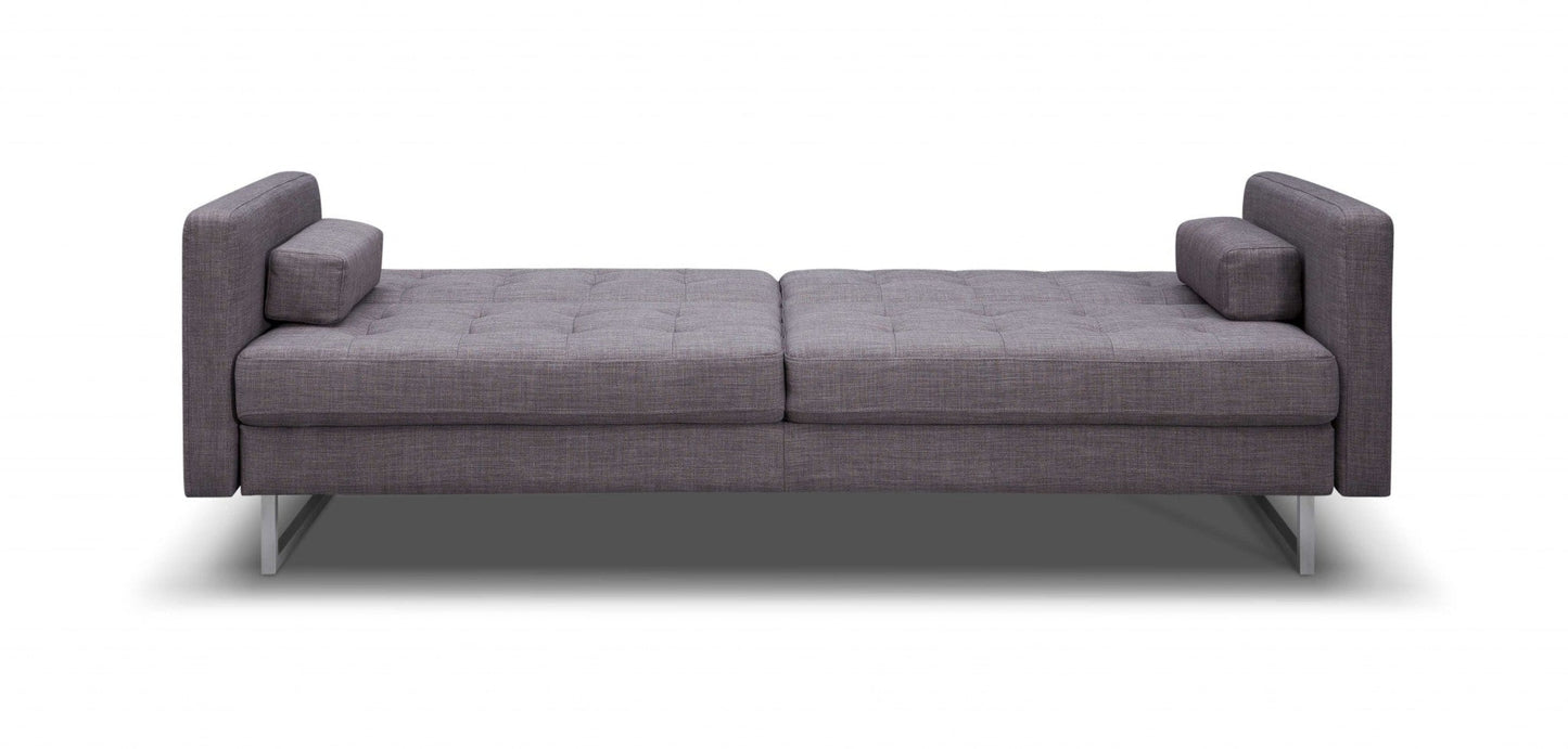 Modway Furniture 80" Gray Fabric Sofa with Sleek Silver Legs - Stylish Comfort for Your Modern Living Space! - 372115-HOMEROOTS