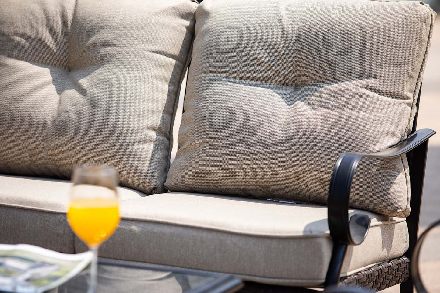 Modway Furniture 69" Beige Polyester Blend Settee with Elegant Black Legs - Stylish, Comfy, and Versatile Seating! - 374050-HOMEROOTS