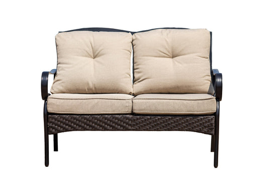 Modway Furniture 48" Luxurious Beige Polyester Sofa with Black Legs – Stylish, Durable, and Perfect for Any Space! - 374052-HOMEROOTS