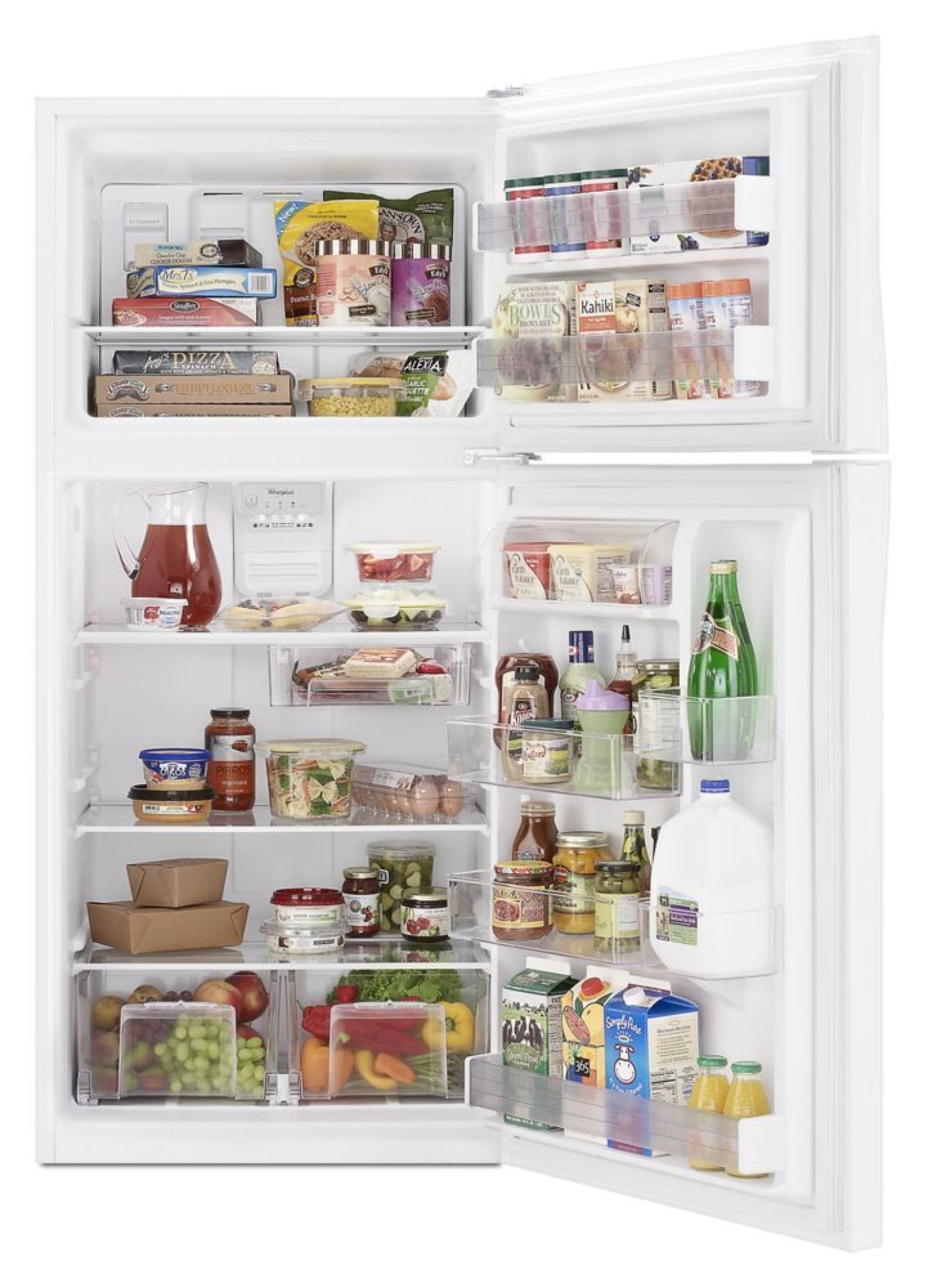 WHIRLPOOL 30-inch Wide Top Freezer Refrigerator - 19 cu. ft. - WRT549SZDW-KT