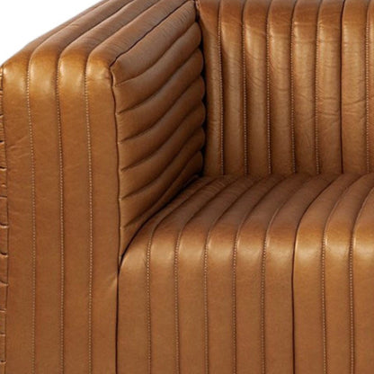 Modway Furniture 39" Gold Leather Sofa - Luxurious Comfort with Silver Metallic Legs for Modern Elegance & Style - 380388-HOMEROOTS