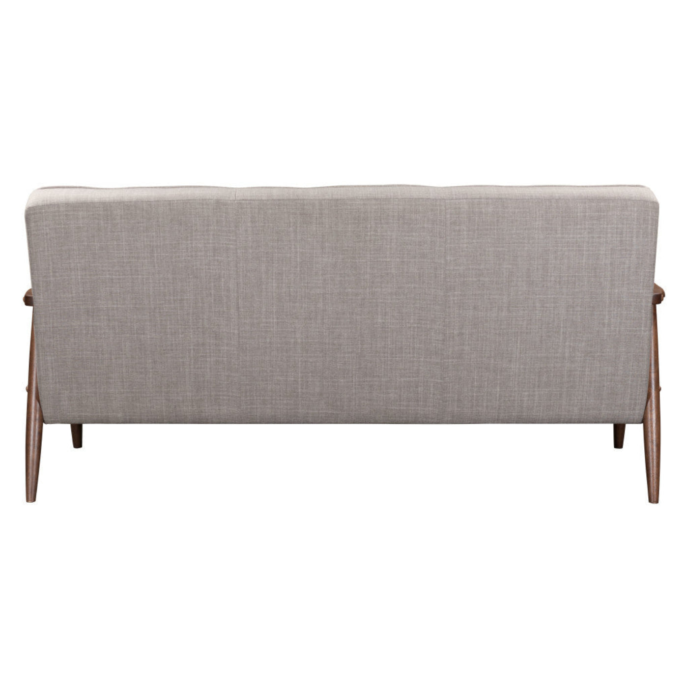 Modway Furniture 69" Beige Polyester Sofa with Stylish Brown Legs - Contemporary Comfort for Any Living Space - 396458-HOMEROOTS
