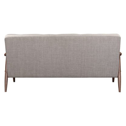 Modway Furniture 69" Beige Polyester Sofa with Stylish Brown Legs - Contemporary Comfort for Any Living Space - 396458-HOMEROOTS