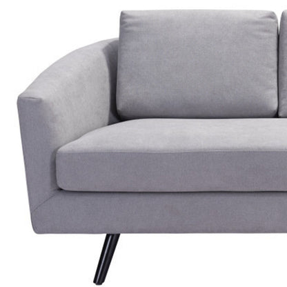 Modway Furniture 79" Gray Polyester Sofa with Stylish Black Legs - Luxurious Comfort & Contemporary Design for Any Room - 396462-HOMEROOTS