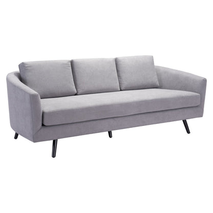 Modway Furniture 79" Gray Polyester Sofa with Stylish Black Legs - Luxurious Comfort & Contemporary Design for Any Room - 396462-HOMEROOTS