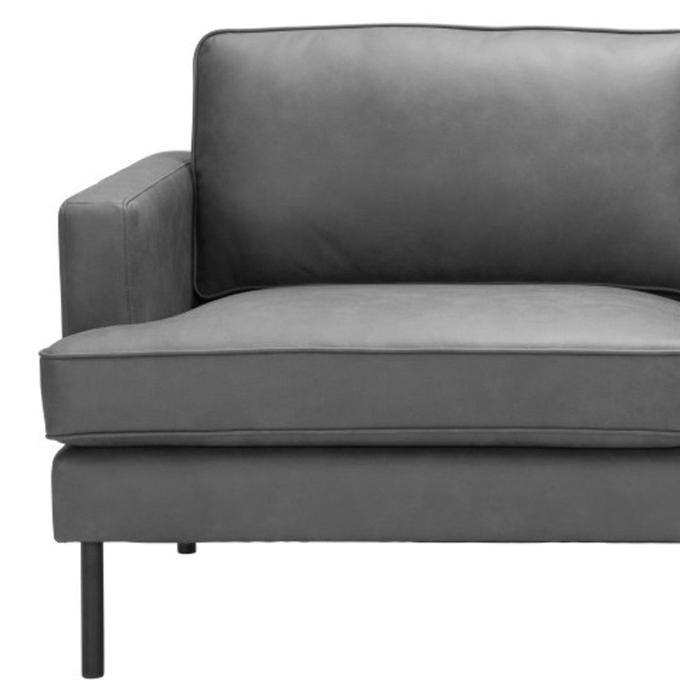 Modway Furniture 72" Gray Polyester Sofa with Chic Black Legs - Stylish Comfort for Modern Living Spaces! - 396467-HOMEROOTS