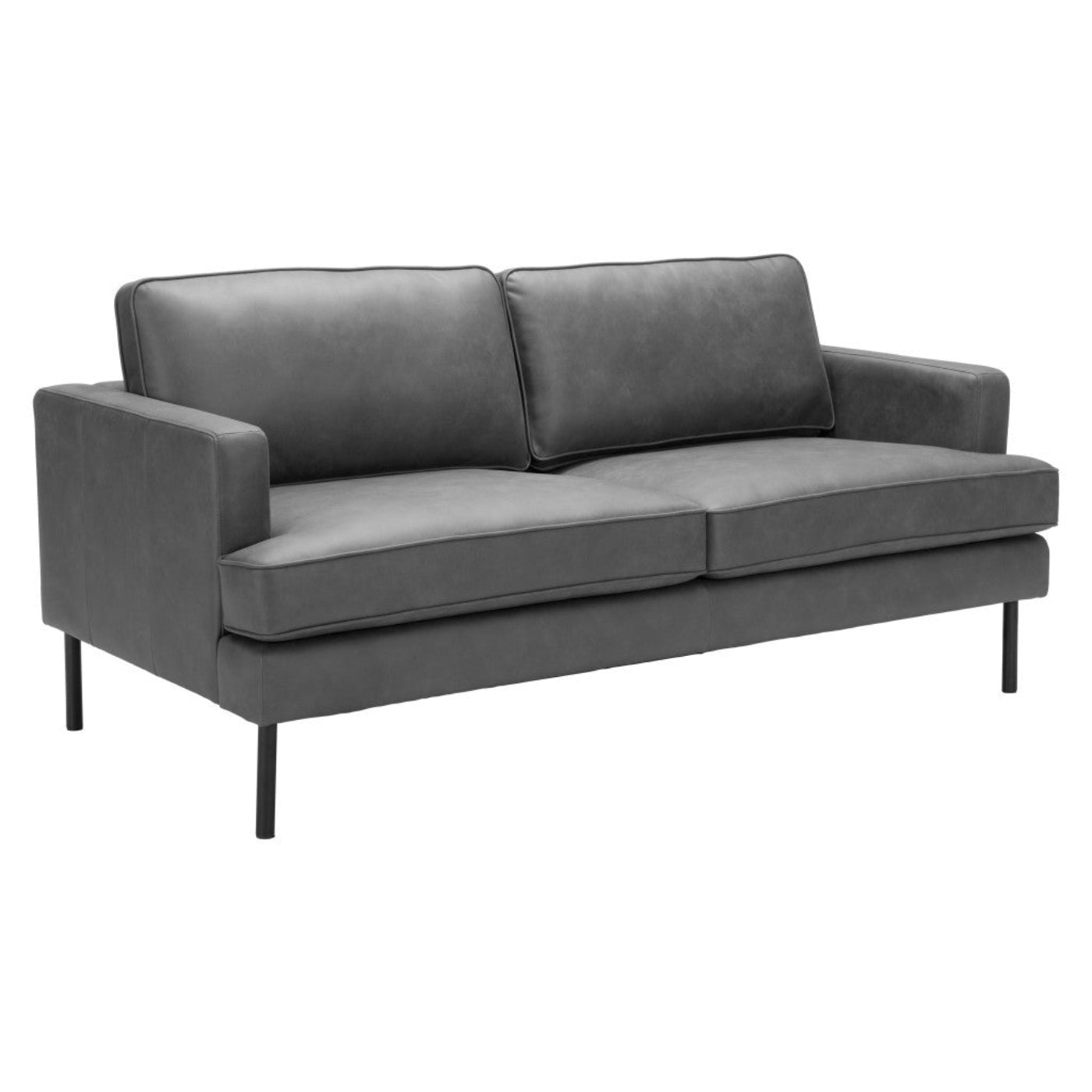Modway Furniture 72" Gray Polyester Sofa with Chic Black Legs - Stylish Comfort for Modern Living Spaces! - 396467-HOMEROOTS