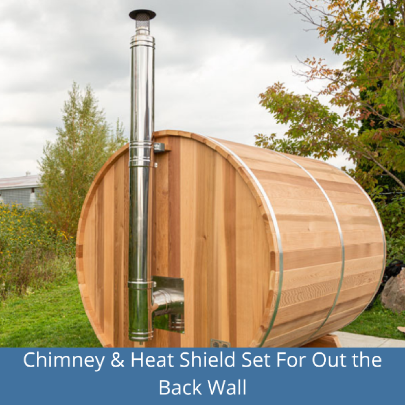 Dundalk LeisureCraft Canadian Timber Serenity 3-4 Person Barrel Sauna CTC2245W - CTC2245W-NH