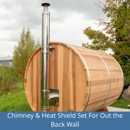 Dundalk LeisureCraft Canadian Timber Serenity 3-4 Person Barrel Sauna CTC2245W - CTC2245W-NH