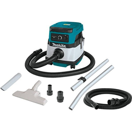 Makita XCV04Z 36V (18V X2) LXT/Corded 2.1 Gallon HEPA Filter Dry Dust Extractor/Vacuum, Tool Only - XCV04Z-HIDDEN
