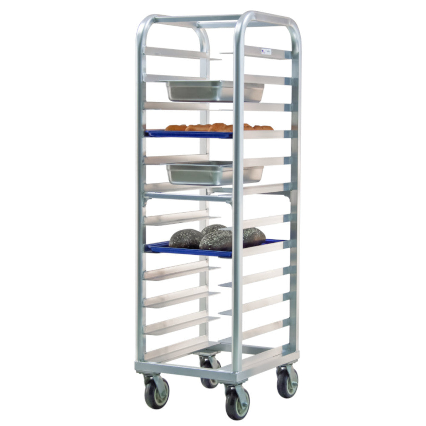 New Age 4340 Lifetime Bun Pan Rack, Universal Wide Angle Runners on 5" Spacing - NW4340