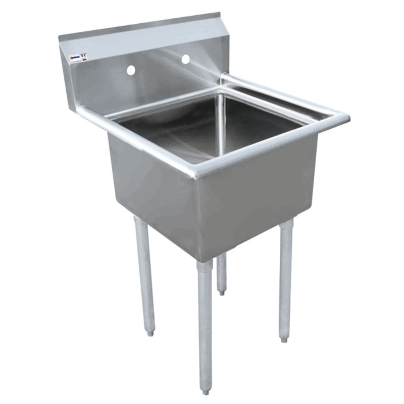Chef AAA - One Tub Pot Sink 3.5 Inch Center Drain No Drain Board - 43761