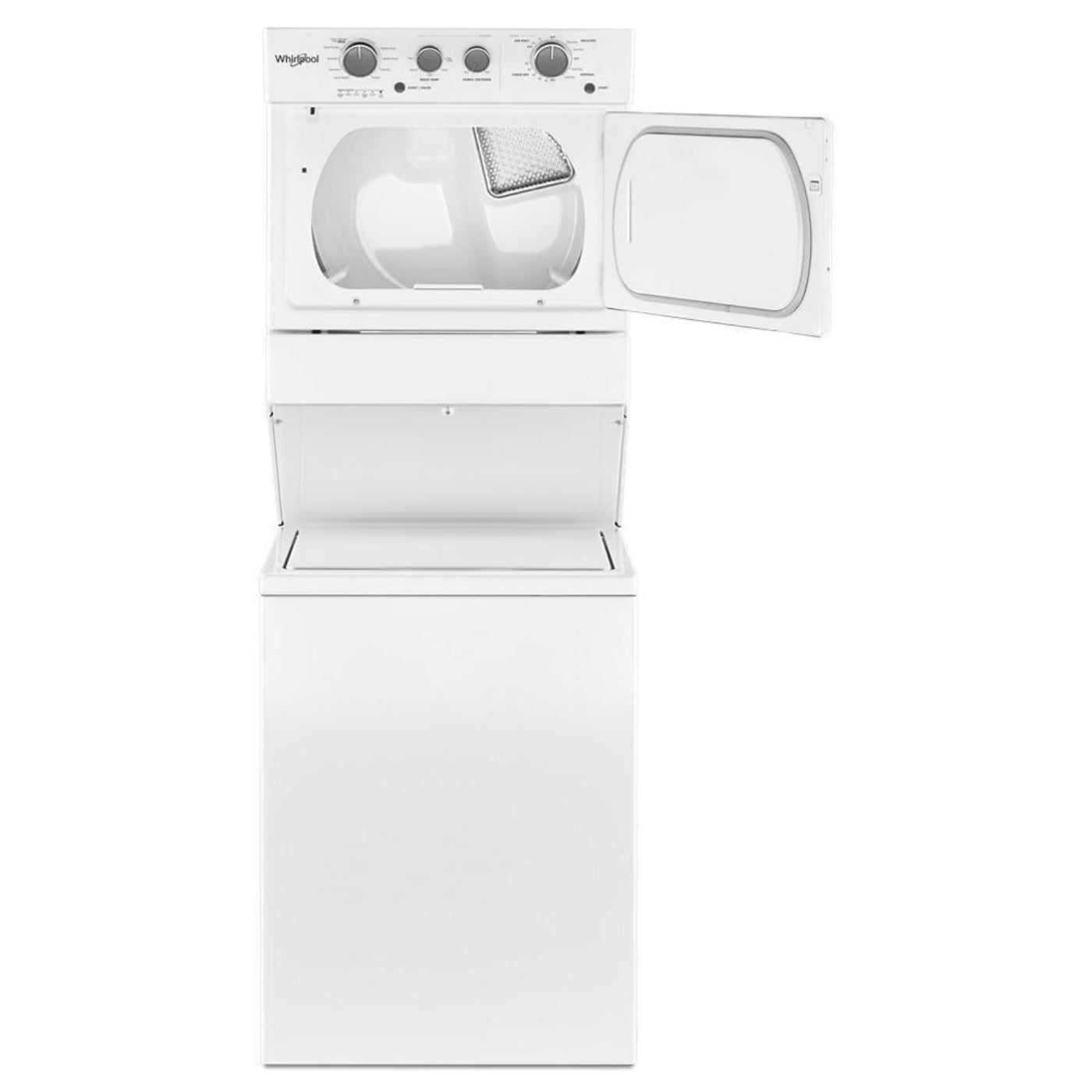 WHIRLPOOL  3.5 cu.ft Electric Stacked Laundry Center 9 Wash cycles and AutoDry - WET4027HW-KT
