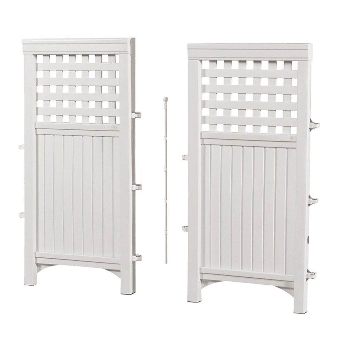 Suncast Outdoor Garden Yard 4 Panel Screen Enclosure Gated Fence, White (5 Pack) - 173090