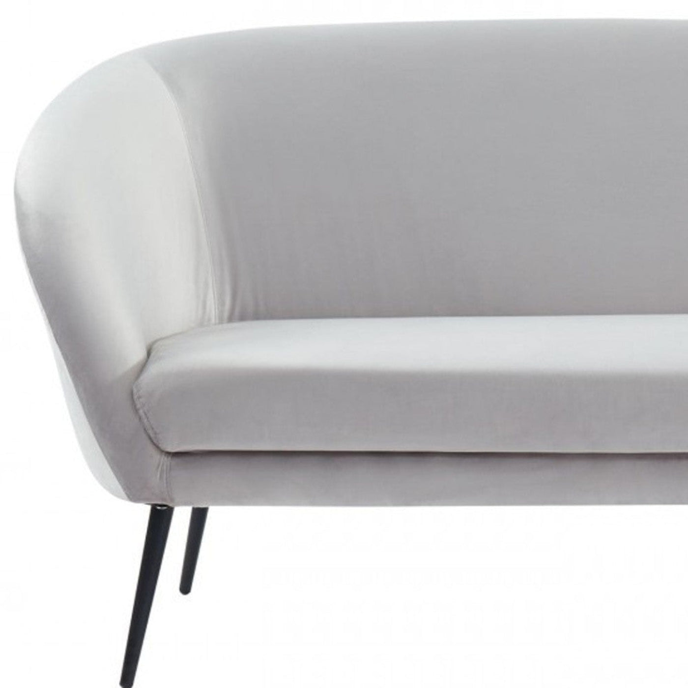 Modway Furniture 75" Light Gray Sofa with Stylish Black Legs - Durable, Comfortable Seating for Modern Living Spaces - 480908-HOMEROOTS