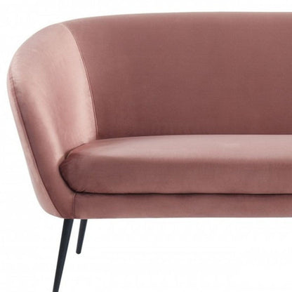 Modway Furniture 75" Coral Sofa with Contemporary Black Legs - Stylish, Comfortable, and Durable Polyester Design - 480909-HOMEROOTS