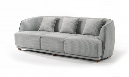 Modway Furniture 85" Luxurious Gray Geometric Sofa with Toss Pillows & Chic Brown Legs - Comfortable & Stylish Design! - 480914-HOMEROOTS