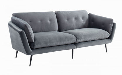 Modway Furniture 84" Luxurious Dark Gray Sofa with Black Legs - Stylish, Comfortable, Perfect for Modern Living Rooms! - 480915-HOMEROOTS