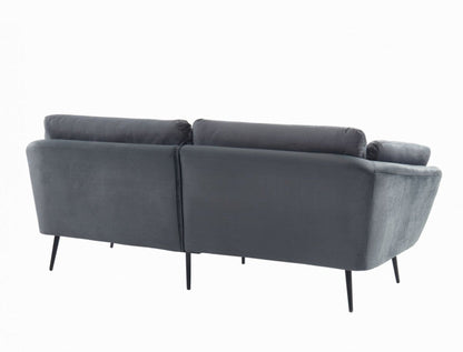 Modway Furniture 84" Luxurious Dark Gray Sofa with Black Legs - Stylish, Comfortable, Perfect for Modern Living Rooms! - 480915-HOMEROOTS