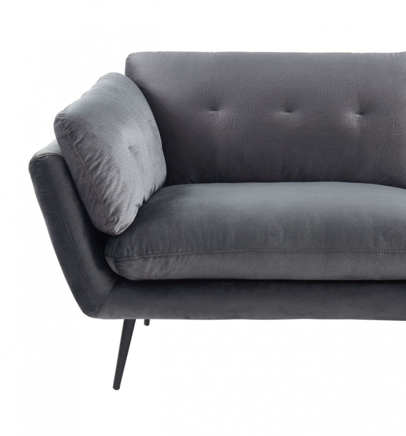 Modway Furniture 84" Luxurious Dark Gray Sofa with Black Legs - Stylish, Comfortable, Perfect for Modern Living Rooms! - 480915-HOMEROOTS