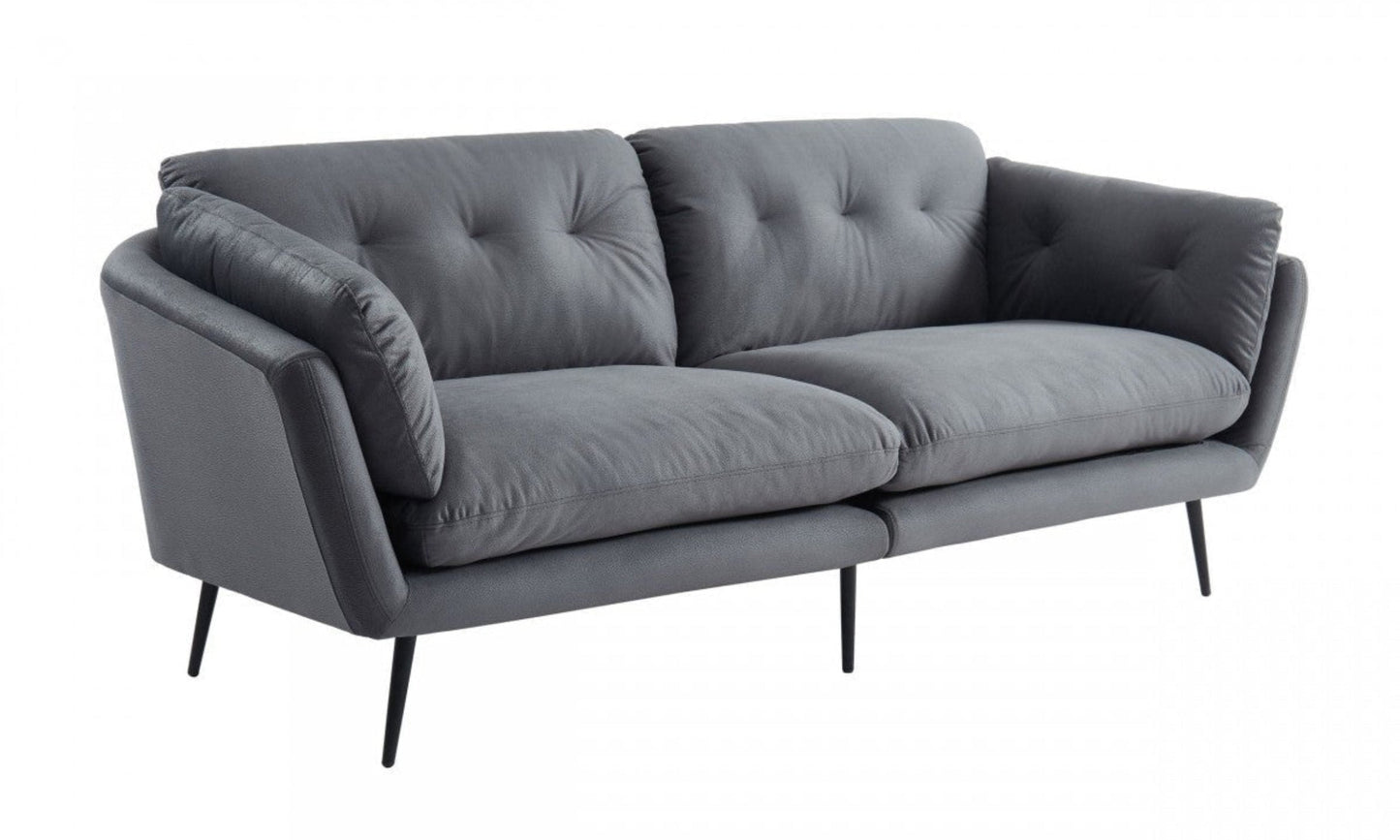 Modway Furniture 84" Gray Sofa with Stylish Black Legs - Comfortable, Durable, Contemporary Design for Your Living Room - 480916-HOMEROOTS