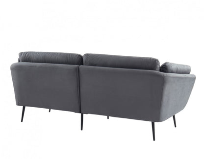 Modway Furniture 84" Gray Sofa with Stylish Black Legs - Comfortable, Durable, Contemporary Design for Your Living Room - 480916-HOMEROOTS