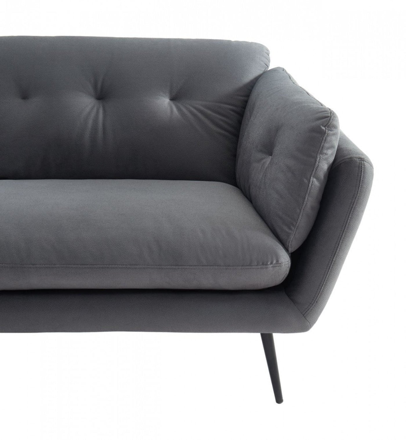 Modway Furniture 84" Gray Sofa with Stylish Black Legs - Comfortable, Durable, Contemporary Design for Your Living Room - 480916-HOMEROOTS