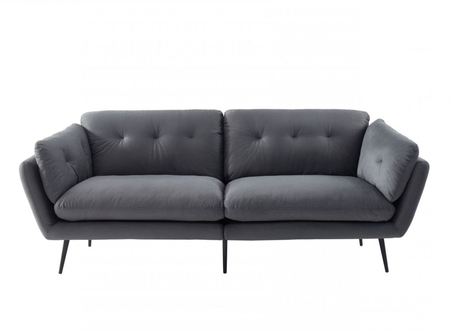 Modway Furniture 84" Gray Sofa with Stylish Black Legs - Comfortable, Durable, Contemporary Design for Your Living Room - 480916-HOMEROOTS