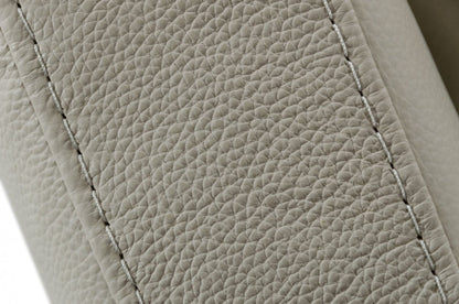 Modway Furniture 75" Light Gray Genuine Leather Sofa with Elegant Silver Legs - Luxurious Comfort & Modern Design - 480919-HOMEROOTS