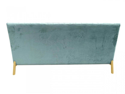 Modway Furniture 71" Light Gray Velvet Sofa with Gold Legs - Modern Armless Design, Soft Comfort, Stylish Accent Piece - 480924-HOMEROOTS