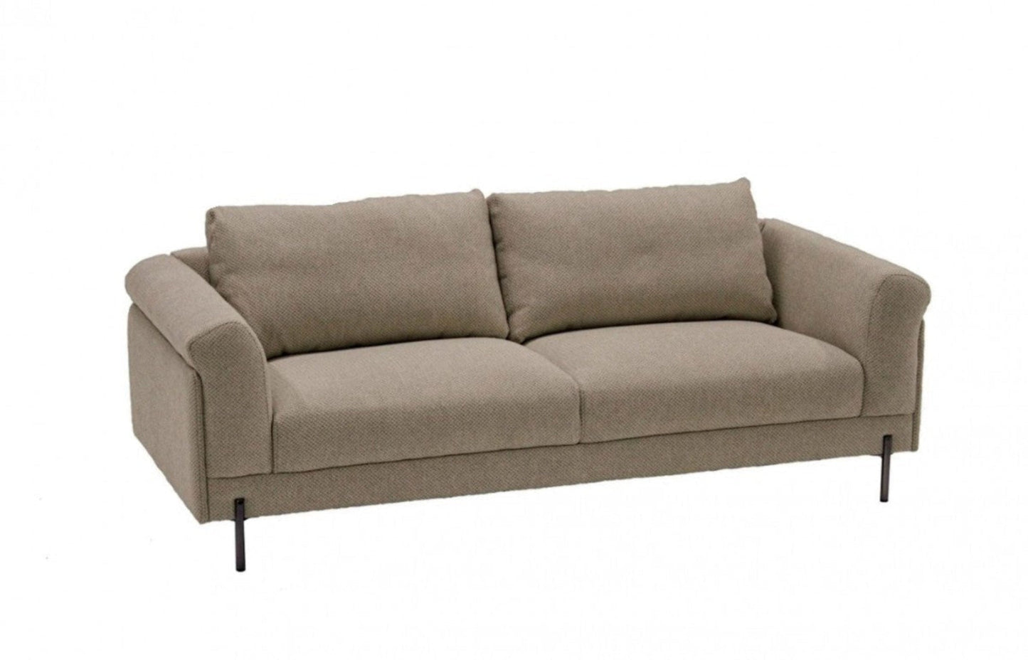 Modway Furniture 84" Beige Sofa with Black Legs - Stylish Comfort, Durable Upholstery & Contemporary Design Centerpiece - 480929-HOMEROOTS