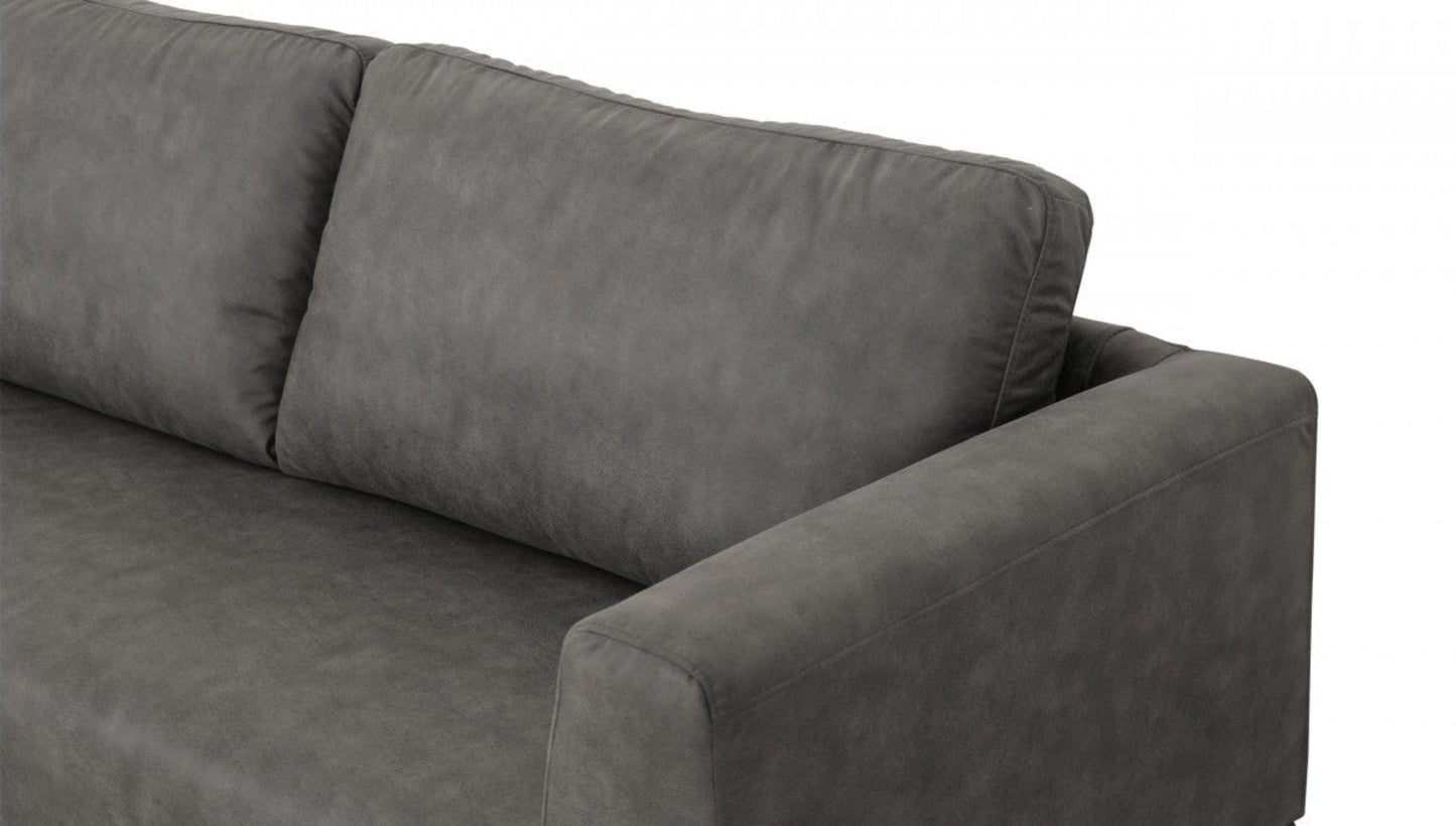 Modway Furniture 87" Dark Gray Sofa with Stylish Black Legs - Comfortable Polyester Seating for Modern Living Rooms - 480930-HOMEROOTS