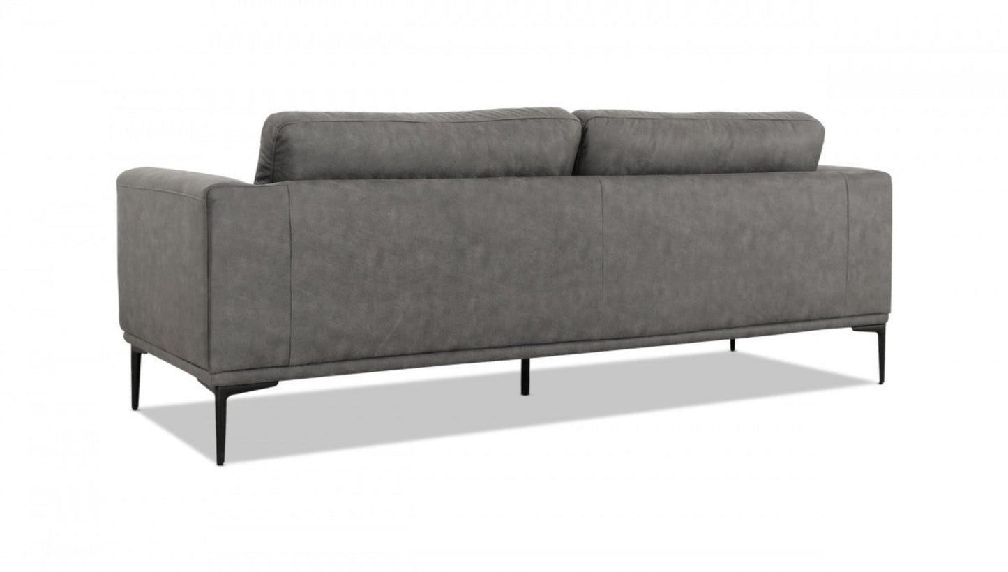Modway Furniture 87" Dark Gray Sofa with Stylish Black Legs - Comfortable Polyester Seating for Modern Living Rooms - 480930-HOMEROOTS