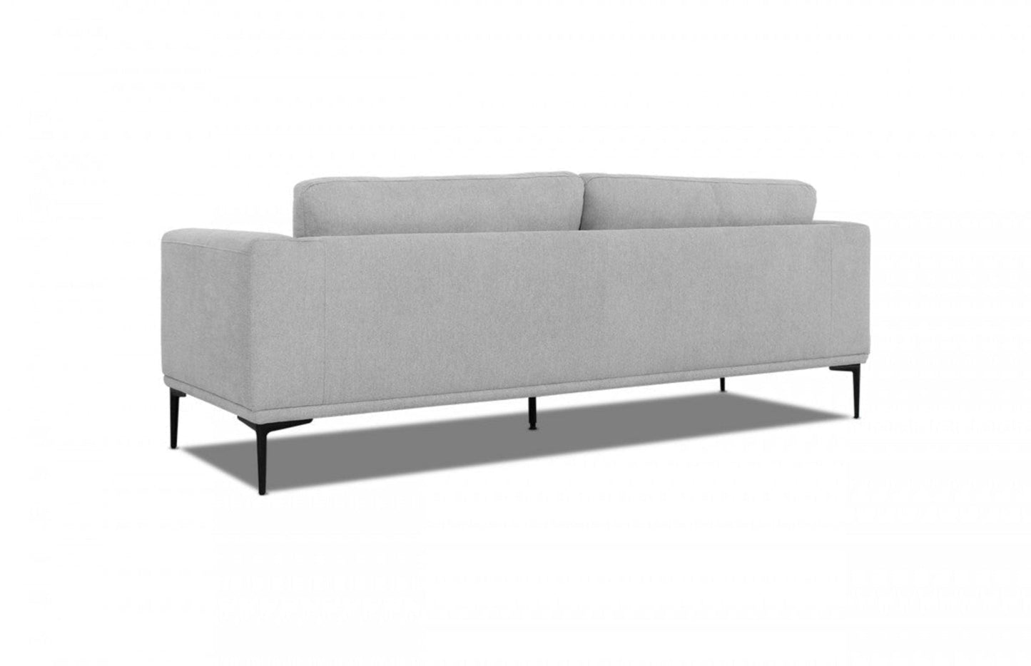 Modway Furniture 87" Light Gray Sofa with Contemporary Black Legs - Comfortable, Stylish, and Family-Friendly Design - 480931-HOMEROOTS