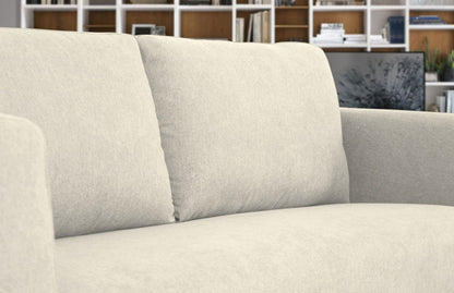 Modway Furniture 87" Beige Sofa with Contemporary Black Legs - Luxurious, Durable, and Stylish Furniture Centerpiece - 480932-HOMEROOTS