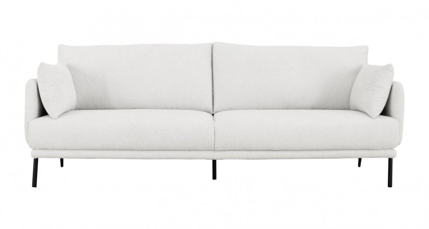 Modway Furniture 85" Off White Sofa with Black Legs – Luxurious Comfort, Stylish Design, Removable Cushions & Durable Fabric - 480936-HOMEROOTS