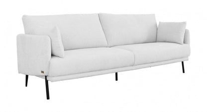 Modway Furniture 85" Off White Sofa with Black Legs – Luxurious Comfort, Stylish Design, Removable Cushions & Durable Fabric - 480936-HOMEROOTS