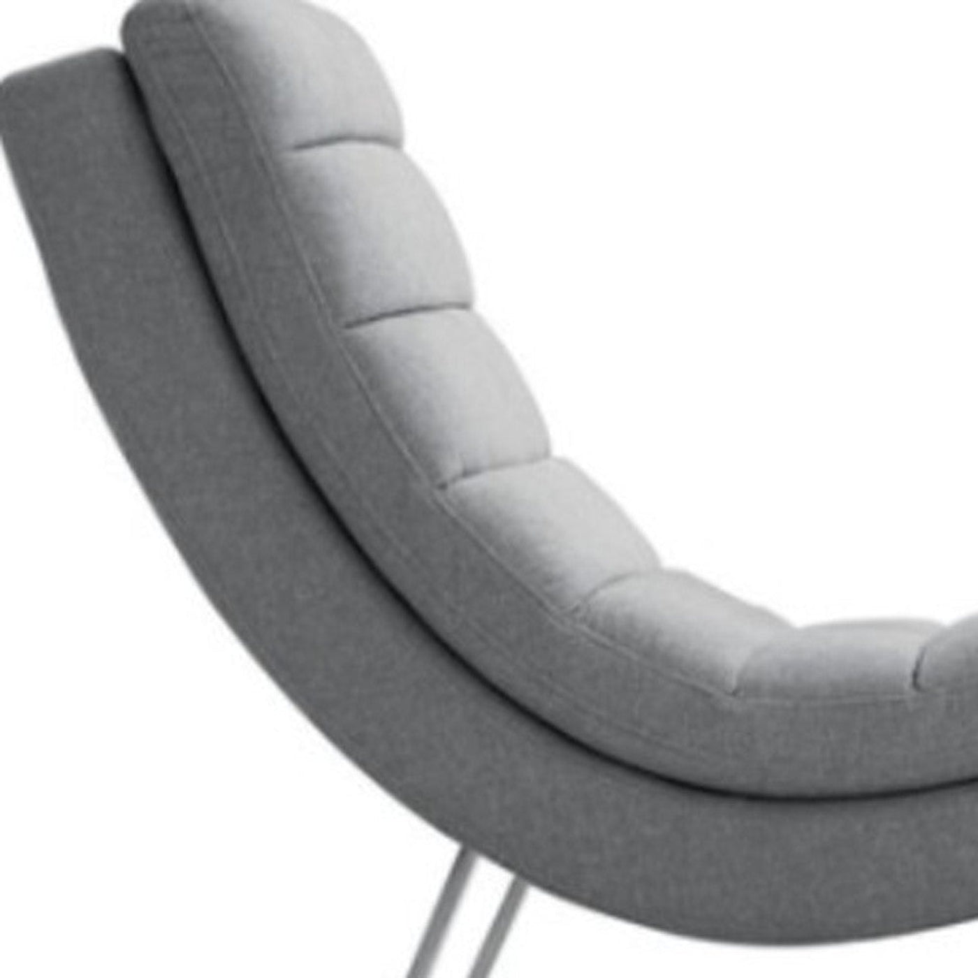 Modway Furniture 26" Gray Sofa Chaise - Modern Armless Design with Silver Legs, Soft Polyester & Stylish Tufted Detail - 482889-HOMEROOTS