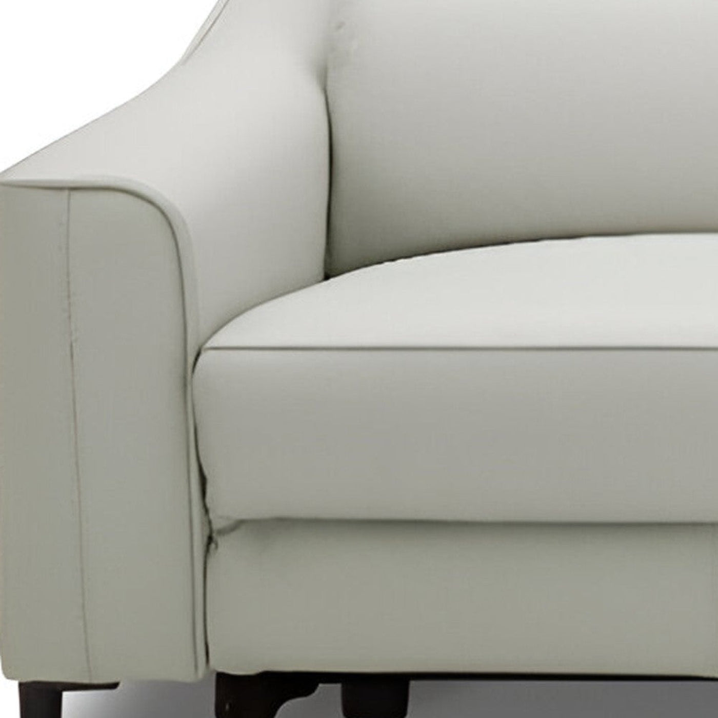 Modway Furniture 74" Gray Leather Reclining Sofa - Luxurious Comfort, Contemporary Style with Black Metal Legs - 488832-HOMEROOTS