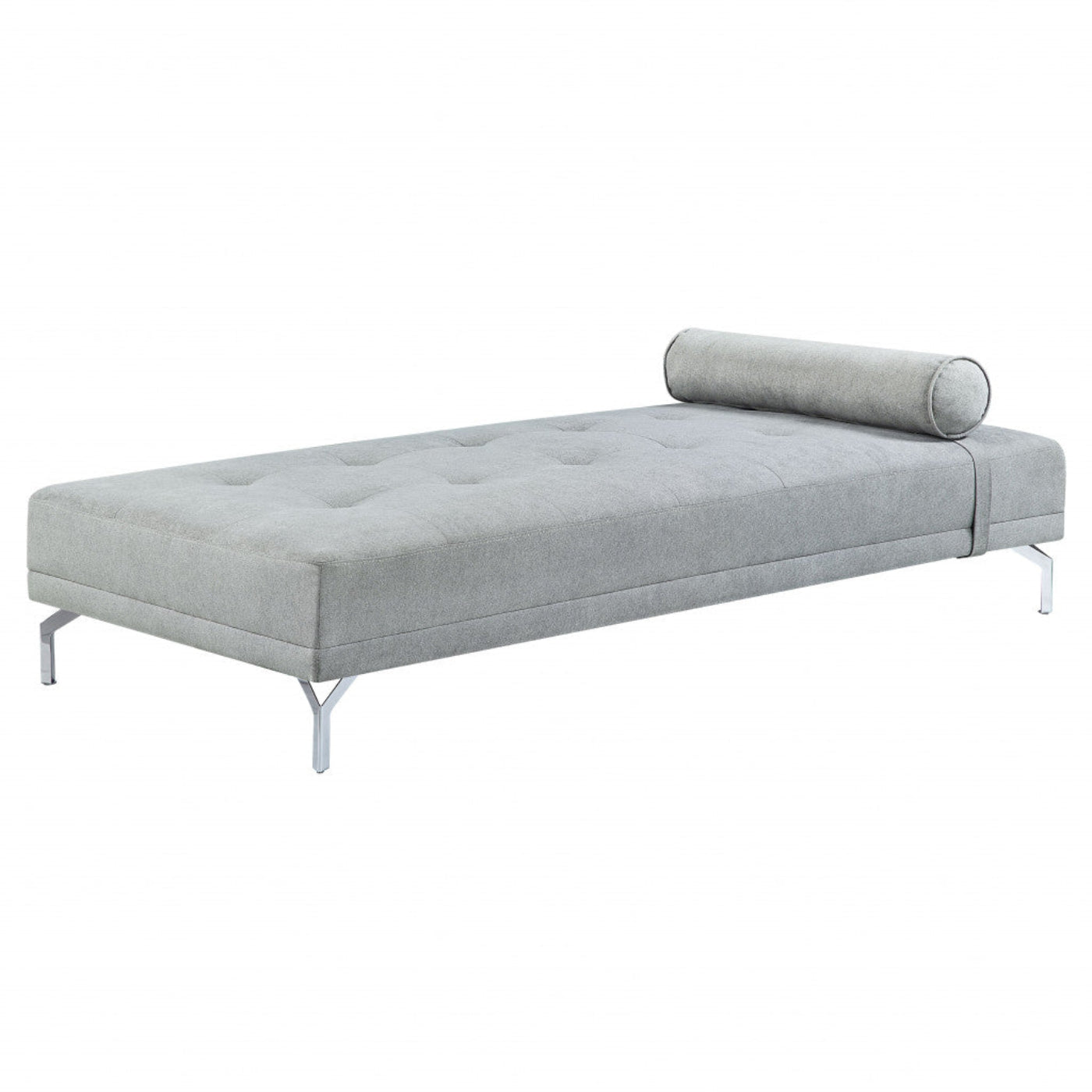 Modway Furniture 74" Gray Velvet Sofa with Toss Pillow & Black Legs – Contemporary Design for Stylish Living Rooms - 491043-HOMEROOTS