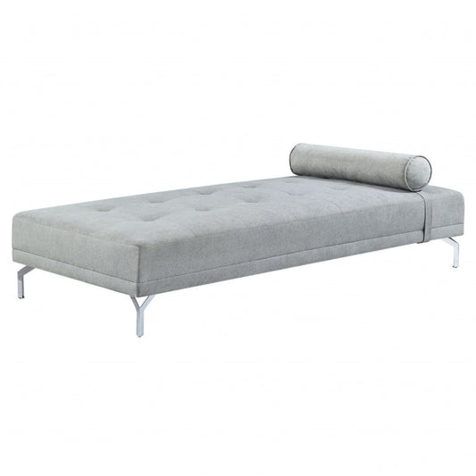 Modway Furniture 74" Gray Velvet Sofa with Toss Pillow & Black Legs – Contemporary Design for Stylish Living Rooms - 491043-HOMEROOTS