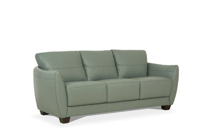 Modway Furniture 79" Tea Green Leather Sofa with Black Legs – Luxurious Comfort, Elegant Design, and Strong Support! - 491282-HOMEROOTS