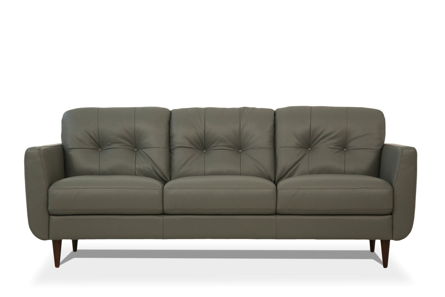 Modway Furniture 83" Luxurious Green Leather Sofa with Black Legs - Elegant Design, Comfortable Support & Tufted Detail - 491284-HOMEROOTS
