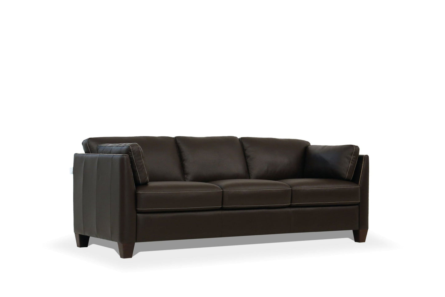 Modway Furniture 81" Chocolate Leather Sofa – Luxurious Comfort with Black Legs, Stylish Design, and Durable Support - 491287-HOMEROOTS