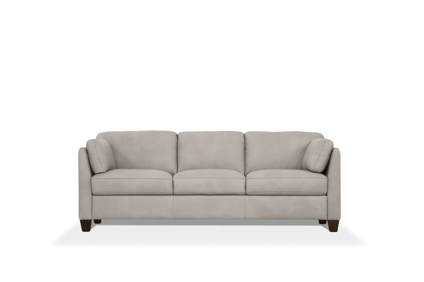 Modway Furniture 81" Light Gray Leather Sofa with Black Legs - Luxurious Comfort, Elegant Design, Built to Last! - 491288-HOMEROOTS