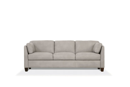 Modway Furniture 81" Light Gray Leather Sofa with Black Legs - Luxurious Comfort, Elegant Design, Built to Last! - 491288-HOMEROOTS