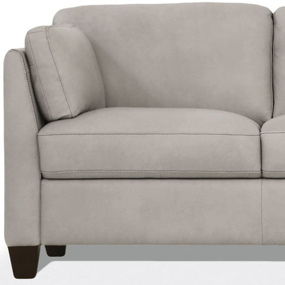 Modway Furniture 81" Light Gray Leather Sofa with Black Legs - Luxurious Comfort, Elegant Design, Built to Last! - 491288-HOMEROOTS