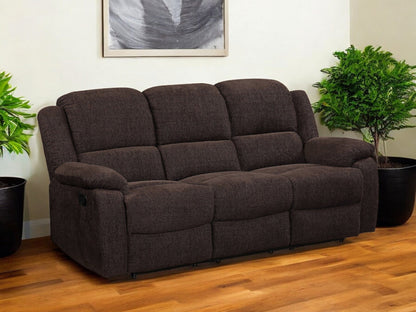 Modway Furniture 79" Brown Chenille Reclining Sofa with Plush Pillow Top Arms & Sturdy Black Legs for Ultimate Comfort - 491323-HOMEROOTS