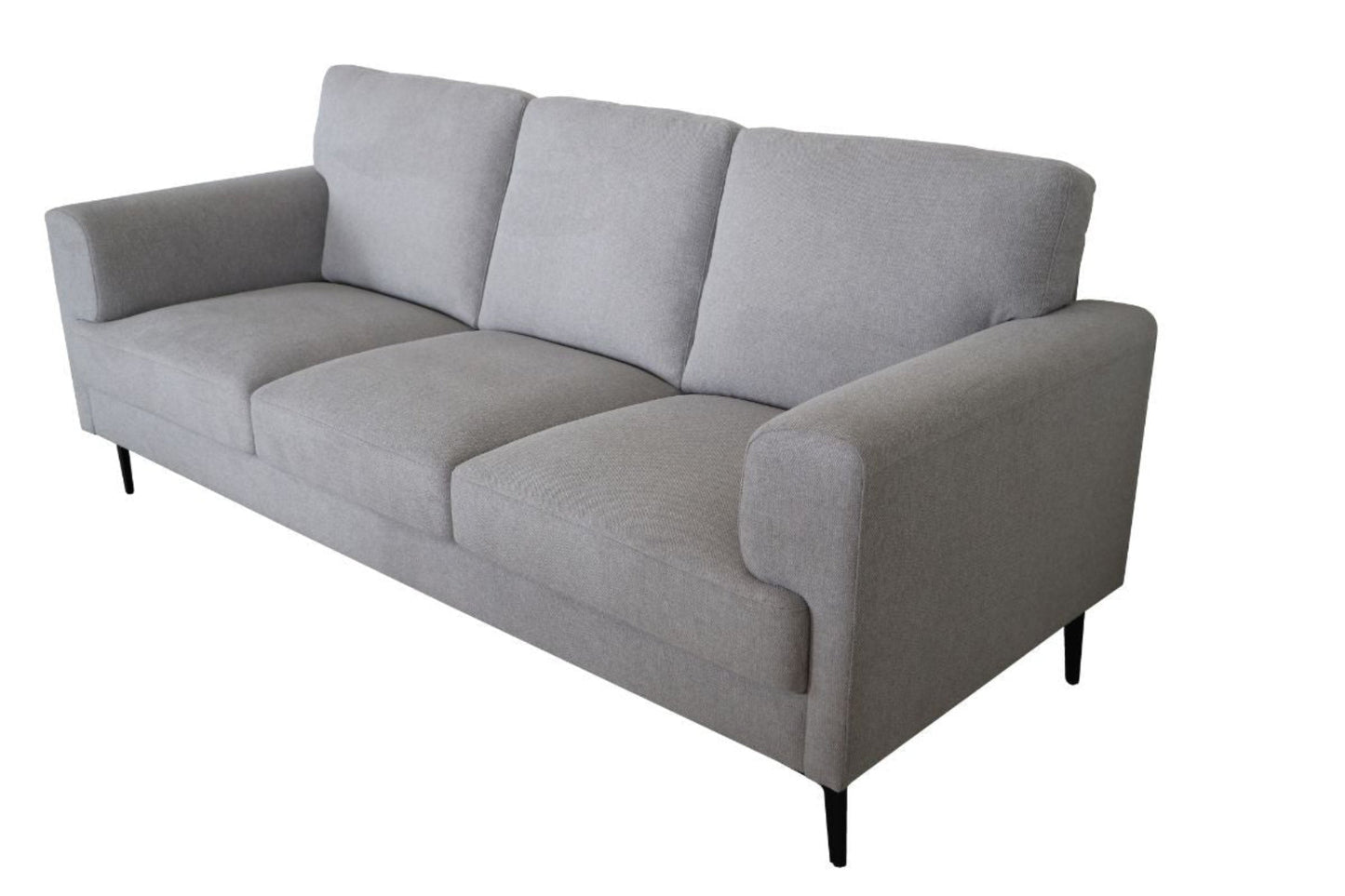Modway Furniture 84" Light Gray Linen Sofa with Stylish Black Legs - Comfort Meets Contemporary Elegance for Your Home - 491331-HOMEROOTS